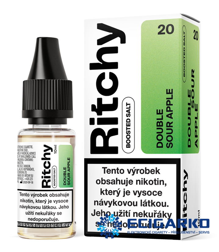 Ritchy SALT Double Sour Apple 10ml - Síla nikotínu: 20mg