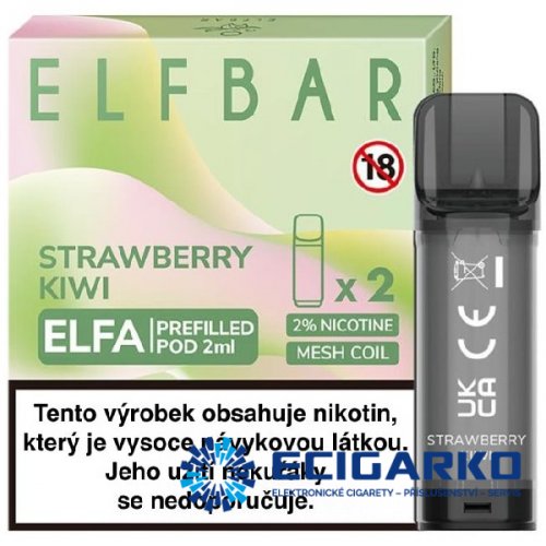 Elf Bar Elfa 2x cartridge Strawberry Kiwi 20mg