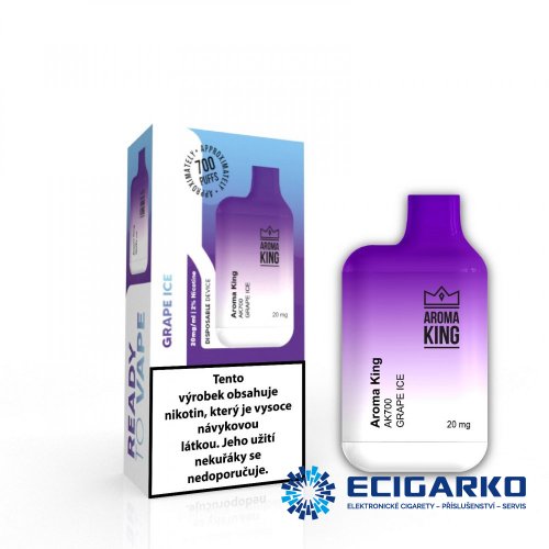 Aroma King AK Mini jednorázová e-cigareta Grape Ice 20mg