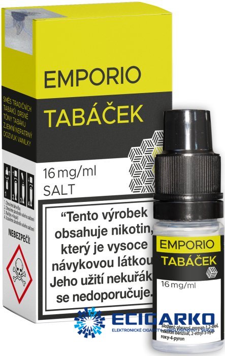 EMPORIO SALT liquid Tabáček 10ml - Síla nikotínu: 12mg EMPORIO SALT liquid Tabáček 10ml - Síla nikotínu: 12mg