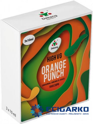 Dekang High VG 3x10ml Orange Punch (Sladký pomeranč) - Síla nikotínu: 0mg