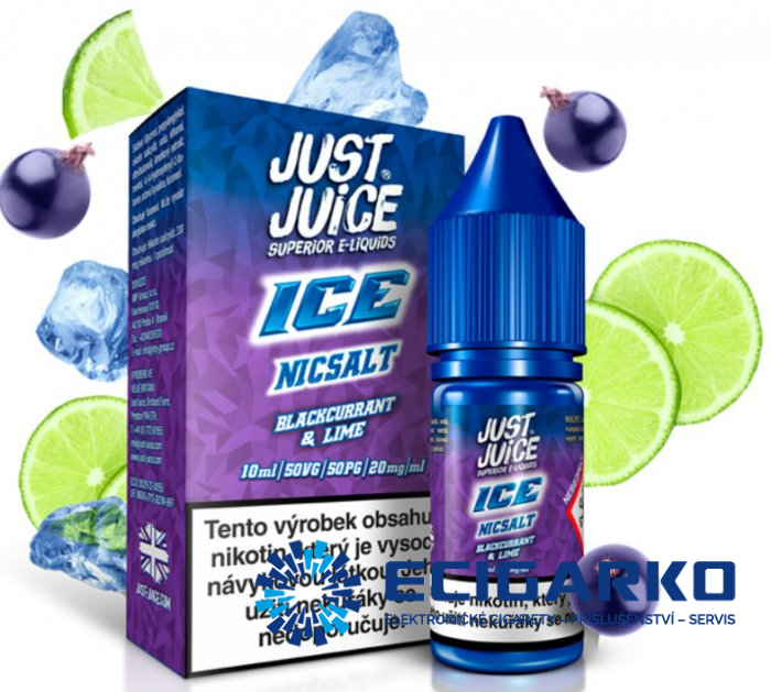 Just Juice SALT liquid ICE Blackcurrant & Lime 10ml - Síla nikotínu: 11mg