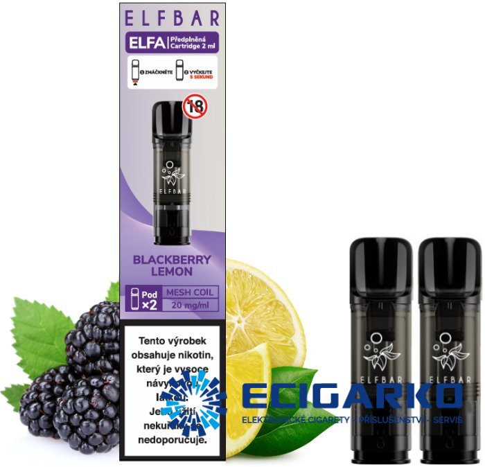 Elf Bar Elfa 2x cartridge Blackberry Lemon 20mg