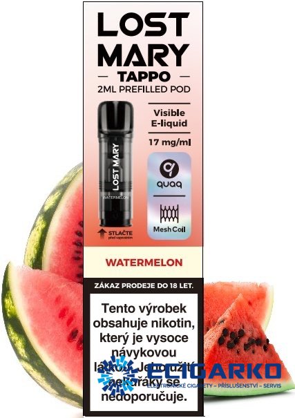 Lost Mary Tappo 1x cartridge Watermelon 17mg