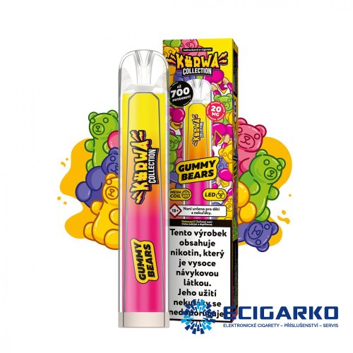 Kurwa Collection jednorázová e-cigareta Gummy Bears 20mg