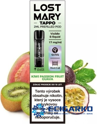Lost Mary Tappo 1x cartridge Kiwi Passion Fruit Guava 17mg