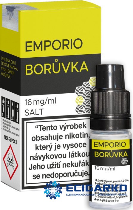 EMPORIO SALT liquid Borůvka 10ml - Síla nikotínu: 20mg