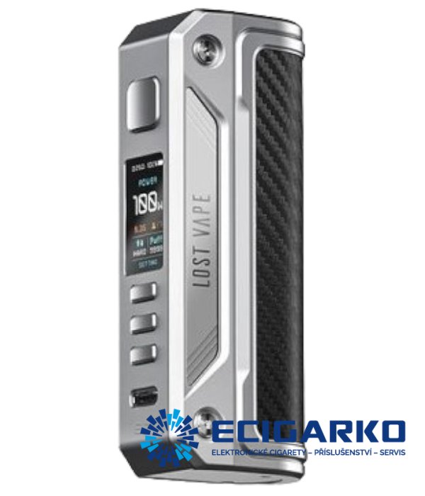 Lost Vape Thelema Quest Solo 100W MOD - Barva produktu: Stříbrná - Carbon Fiber