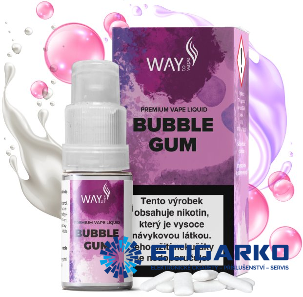E-liquid Way to Vape Bubble Gum 10ml - Síla nikotínu: 6mg