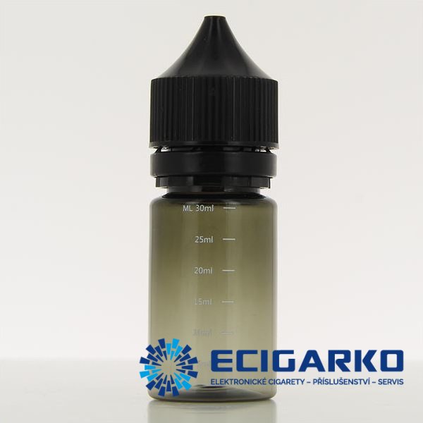Prázdná lahvička s ryskou 30ml - Barva produktu: Černá