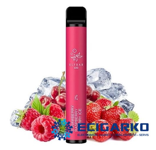 Elf Bar jednorázová e-cigareta Strawberry Raspberry Cherry Ice 20mg