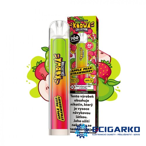 Kurwa Collection jednorázová e-cigareta Apple Pear Strawberry 20mg