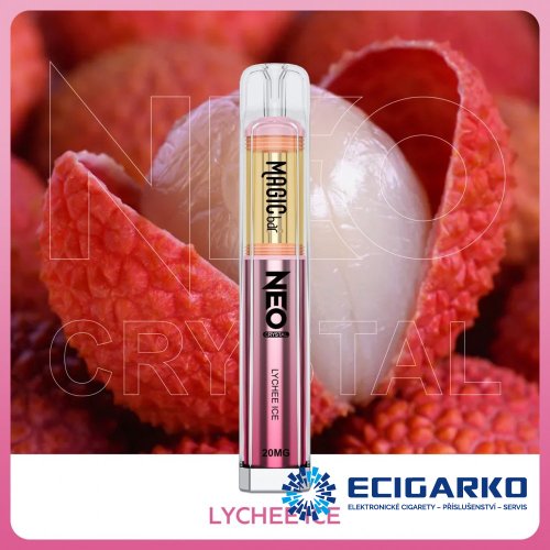 Magic Bar Neo Crystal jednorázová e-cigareta Lychee Ice 20mg