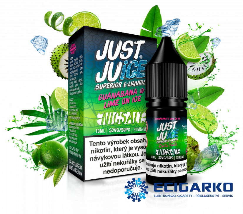 Just Juice SALT liquid Guanabana & Lime On Ice 10ml - Síla nikotínu: 20mg