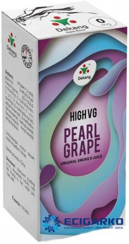 Dekang High VG 10ml Pearl Grape (Hrozny s mátou) - Síla nikotínu: 0mg