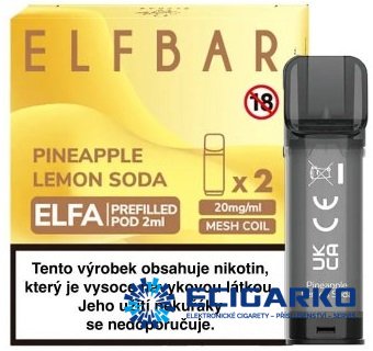 Elf Bar Elfa 2x cartridge Pineapple Lemon Soda 20mg