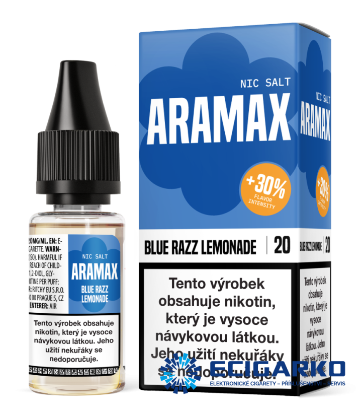 Aramax SALT Blue Razz Lemonade 10ml - Síla nikotínu: 20mg Aramax SALT Blue Razz Lemonade 10ml - Síla nikotínu: 20mg