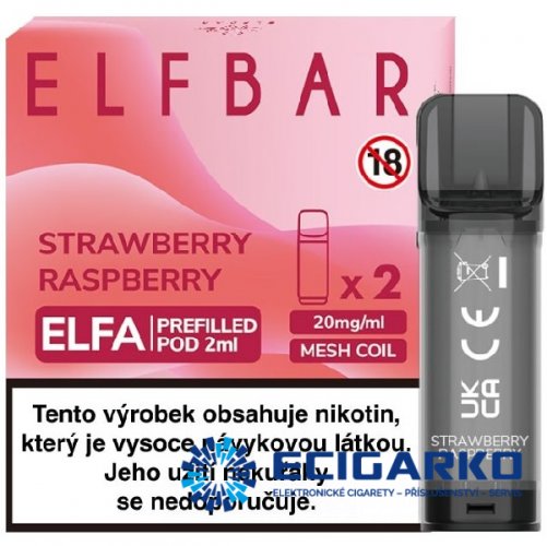 Elf Bar Elfa 2x cartridge Strawberry Raspberry 20mg