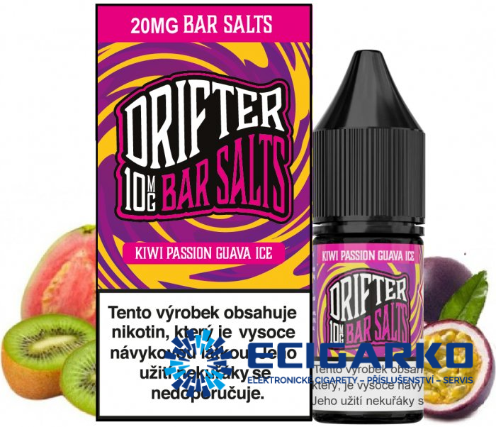 Drifter Bar Salts SALT Kiwi Passionfruit Guava Ice 10ml - Síla nikotínu: 20mg