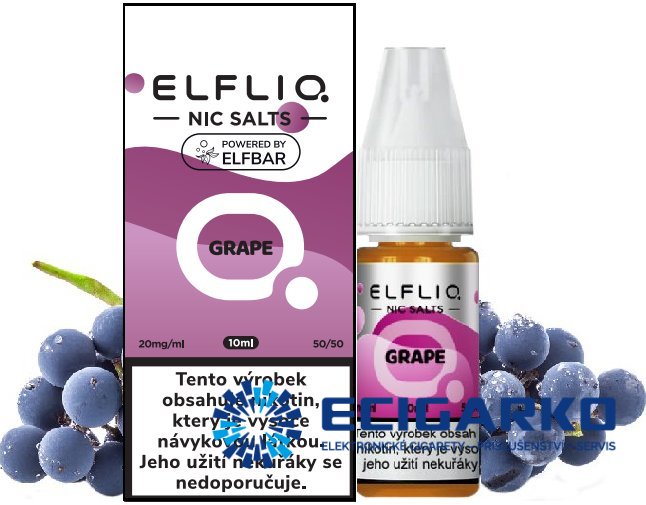 Elf Bar Elfliq SALT Grape 10ml - Síla nikotínu: 20mg