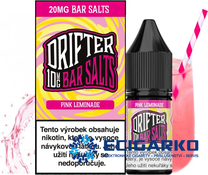 Drifter Bar Salts SALT Pink Lemonade 10ml - Síla nikotínu: 20mg Drifter Bar Salts SALT Pink Lemonade 10ml - Síla nikotínu: 20mg