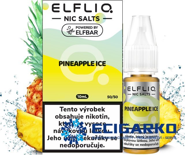Elf Bar Elfliq SALT Pineapple Ice 10ml - Síla nikotínu: 10mg