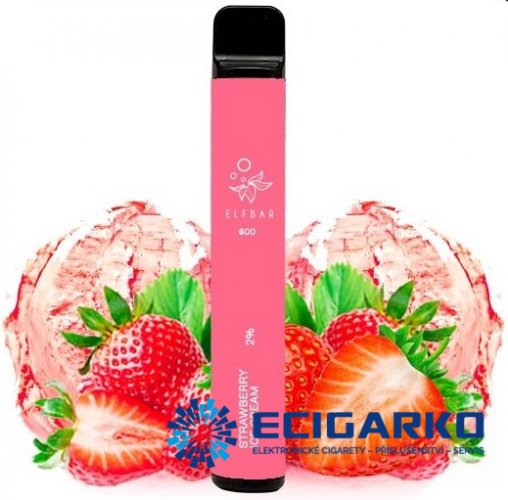 Elf Bar jednorázová e-cigareta Strawberry Ice Cream