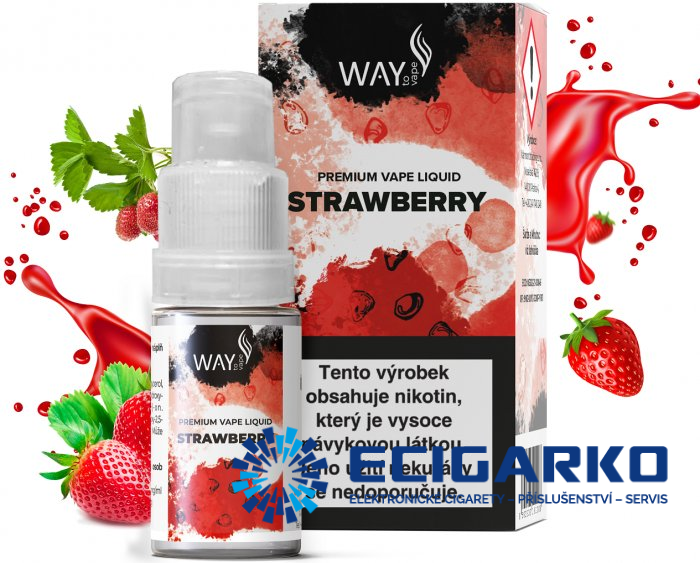 E-liquid Way to Vape Strawberry 10ml - Síla nikotínu: 18mg E-liquid Way to Vape Strawberry 10ml - Síla nikotínu: 18mg