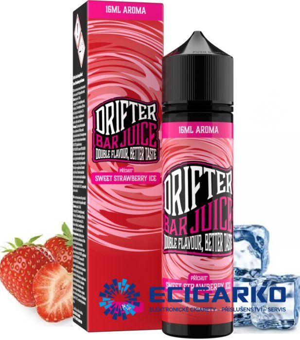 Juice Sauz Drifter Bar Shake and Vape 16/60ml Sweet Strawberry Ice