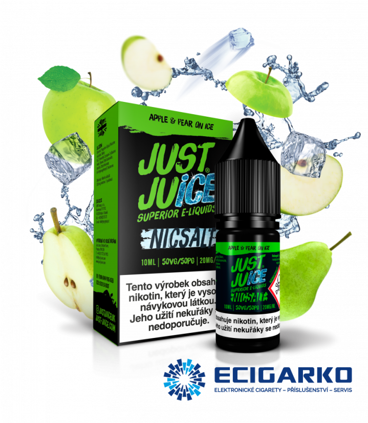 Just Juice SALT liquid Apple & Pear On Ice 10ml - Síla nikotínu: 11mg