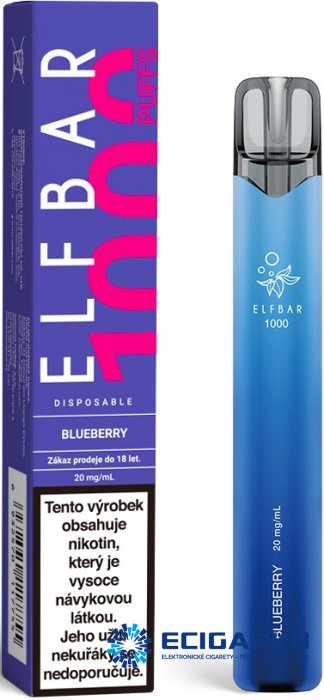 Elf Bar 1000 jednorázová e-cigareta Blueberry 20mg