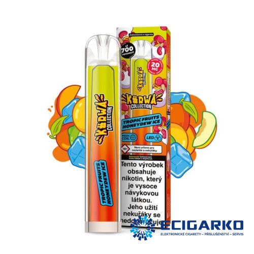 Kurwa Collection jednorázová e-cigareta Tropic Fruits Honeydew Ice 20mg