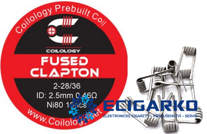 Coilology Fused Clapton předmotané spirálky Ni80 0,46ohm 10ks