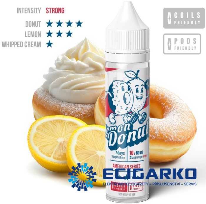 Adam's Vape American Series Shake and Vape 10/60ml Lemon Donut