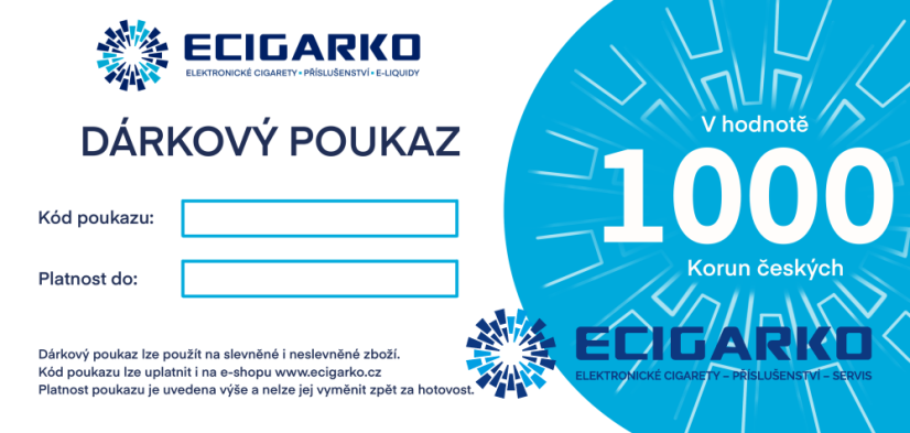 Elektronický dárkový poukaz 1000Kč