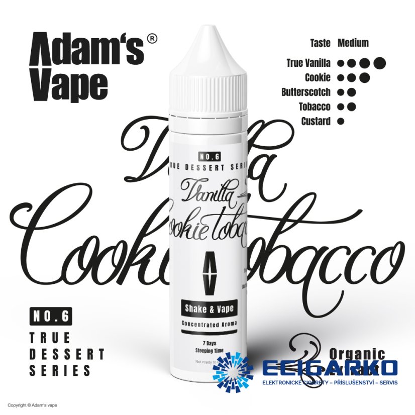 Adam's Vape True Dessert Shake and Vape 10/60ml Vanilla Cookie Tobacco