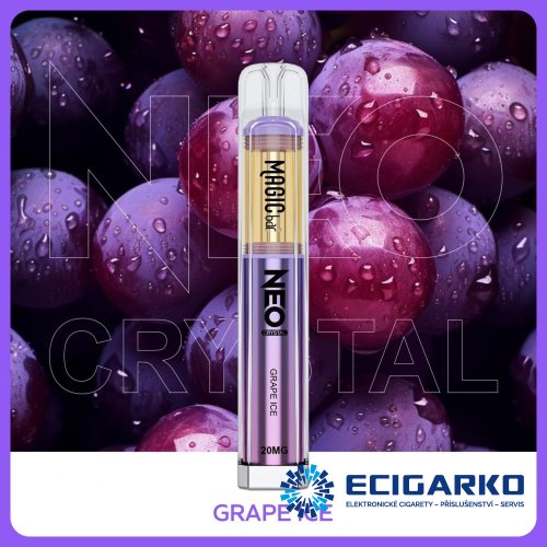 Magic Bar Neo Crystal jednorázová e-cigareta Grape Ice 20mg
