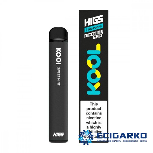 Higs KOOL jednorázová e-cigareta Sweet Mint 20mg