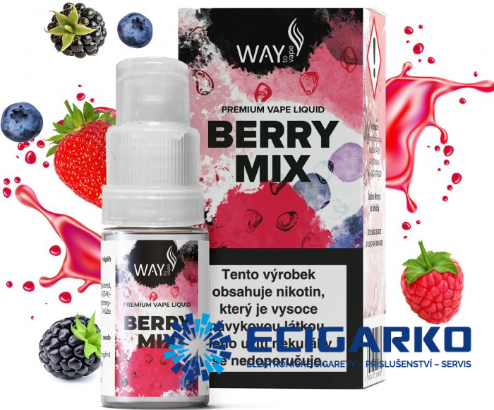E-liquid Way to Vape Berry Mix 10ml - Síla nikotínu: 18mg