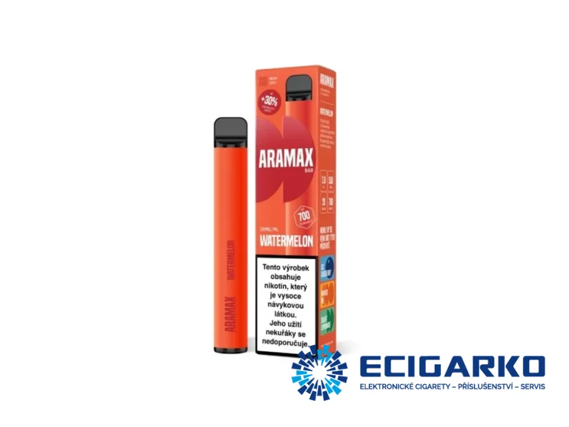 Aramax Bar jednorázová e-cigareta Watermelon 20mg Aramax Bar jednorázová e-cigareta Watermelon 20mg