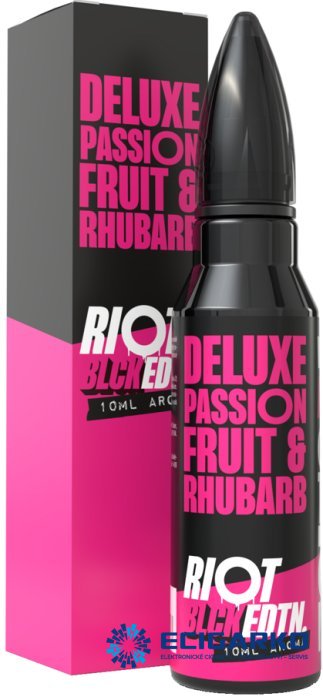 Riot Squad BLCK EDTN Shake and Vape 10/60ml Deluxe Passionfruit & Rhubarb