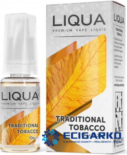 E-Liquid Liqua Traditional Tobacco (Tradiční tabák) 10ml - Síla nikotínu: 6mg
