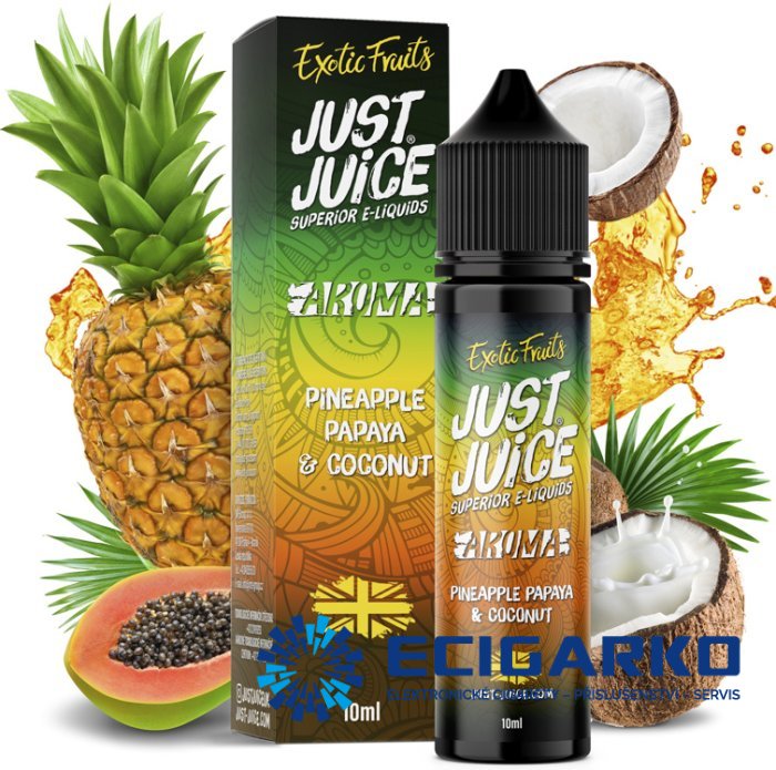 Just Juice Shake and Vape 10/60ml Pineapple, Papaya & Coconut Just Juice Shake and Vape 10/60ml Pineapple, Papaya & Coconut