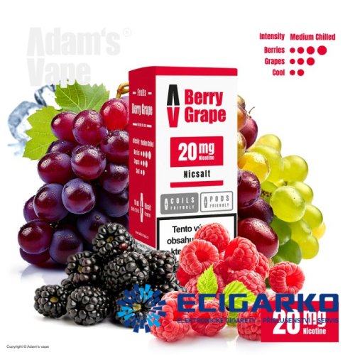 Adam's Vape SALT Berry Grape 10ml - Síla nikotínu: 10mg