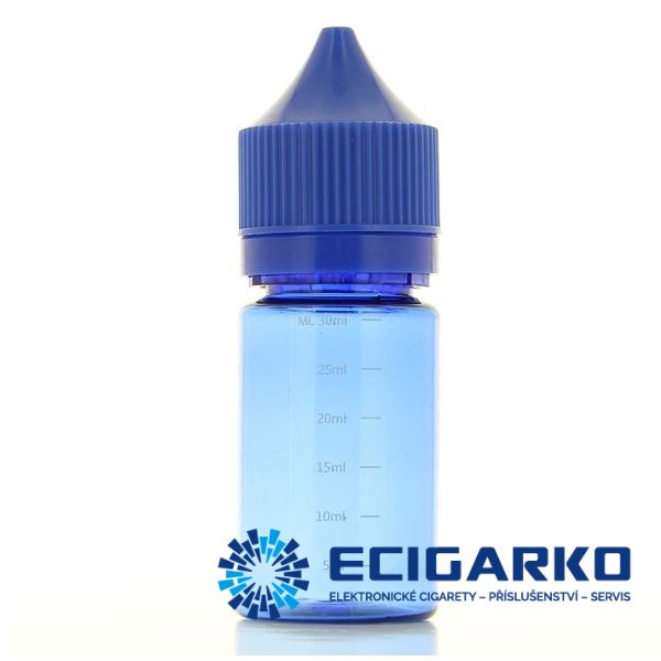 Prázdná lahvička s ryskou 30ml - Barva produktu: Modrá