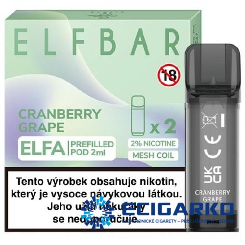Elf Bar Elfa 2x cartridge Cranberry Grape 20mg