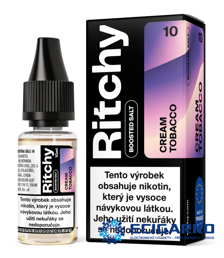 Ritchy SALT Cream Tobacco 10ml - Síla nikotínu: 10mg Ritchy SALT Cream Tobacco 10ml - Síla nikotínu: 10mg