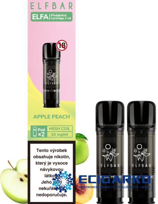 Elf Bar Elfa 2x cartridge Apple Peach 20mg Elf Bar Elfa 2x cartridge Apple Peach 20mg