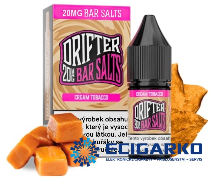 Drifter Bar Salts SALT Cream Tobacco 10ml - Síla nikotínu: 20mg