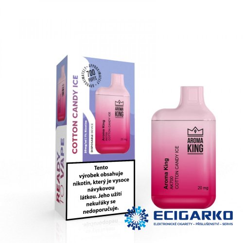 Aroma King AK Mini jednorázová e-cigareta Cotton Candy Ice 20mg